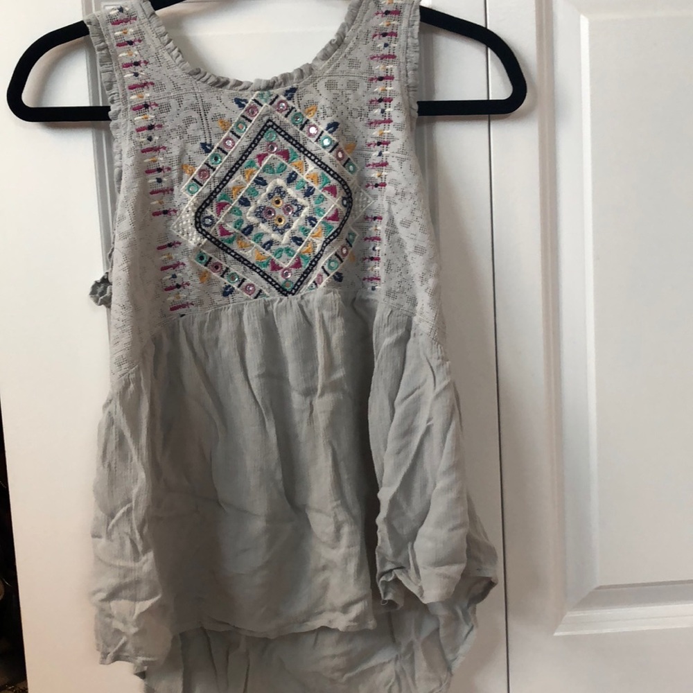 Embroidered Tunic Tank